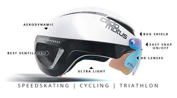 bike helmet with bug shield Omega Aerospeed Helmet – Cádomotus Americas
