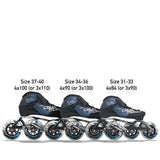 Rookie One Kids Inline Skate 4x100mm | 3x110mm Race Setup